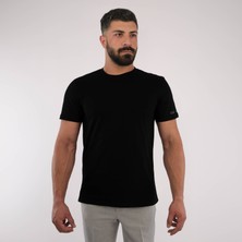Kol Detaylı Düz Tshirt %100 Organik Pamuk