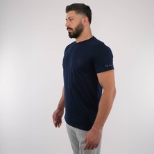 Kol Detaylı Düz Tshirt %100 Organik Pamuk
