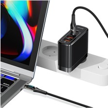 Sipariş Vakti Usams SJ591 Type-C To Type-C Pd 100W Şeffaf Dijital Ekran Kablo Hızlı Şarj 2m (Siyah)