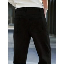 Erkek Baggy Model Siyah Kot Pantolon Jean