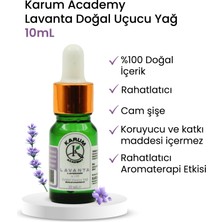 Karum Academy Aromaterapi  Doğal Cam Damlalıklı Lavanta Uçucu Yağ 10ml