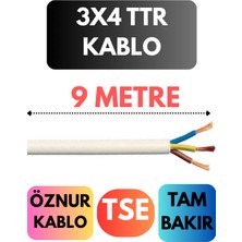 Öznur 3x4 Ttr Kablo Metre Seçenekli (Beyaz)