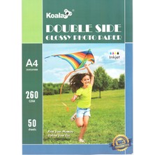 Kodak Yazıcılar Için  Premium Parlak Çift Taraflı Double Side A4 Fotoğraf Kağıdı 260 Gr. 50 Adet