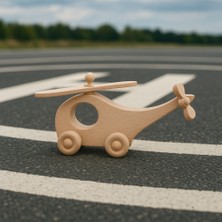 Ahşap Oyuncak Helikopter