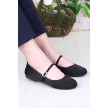 Fort 01-630 Soft Toka Detaylı Şık Ev Iş Ofis Rahat Günlük Ayakkabı Kadın Babet