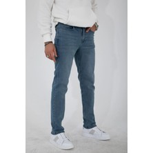 Halat's Erkek Mavi Regular Fit Likralı Jean Kot Pantolon FRANZ