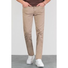 Halat's Erkek Bej Regular Fit Likralı Jean Boru Paça Rahat Kesim Kot Pantolon BENJAMİN