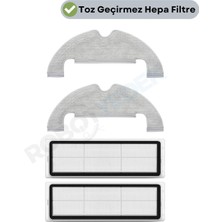 robotyedek Dreame D10 Plus (RLS3D) Uyumlu Mop Hepa Filtre Seti-4 Parça