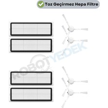 robotyedek Xiaomi S10+ Plus (B105) Uyumlu Yedek Hepa Filtre ve Yan Fırça-8 Parça