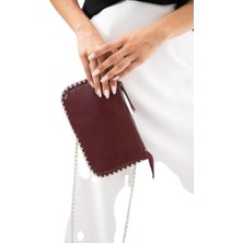 Boncuk Detay Çapraz Zincir Askılı Kadın El Ve Omuz Çantası