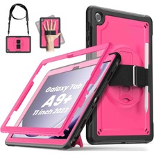Samsung Galaxy Tab A9+ Plus 11"(SM-X210/X216/ Uyumlu Askılı 360 Dönen Defender Yüksek Koruma Kapak