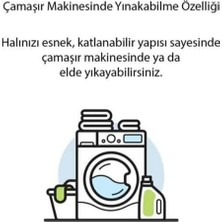 Elifçe Home 120 x 500  cm  Gri - Kaymaz Tabanlı, Dekoratif ve Yıkanabilir