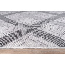 Elifçe Home 40 x 60  cm  Gri - Kaymaz Tabanlı, Dekoratif ve Yıkanabilir