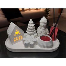 Yılbaşı Temalı Dekoratif Set Kar Küresi  Çam Ağacı  Ev ve Oda Kokusu