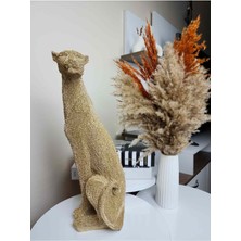 Dekoratif Gold Panter Heykeli