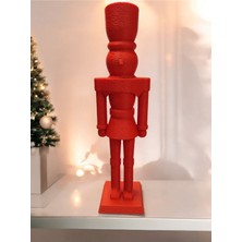 Yılbaşı Süsü Modern Fındıkkıran Nutcracker Dekoratif Obje Kırmızı