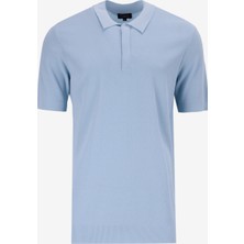 Açık Mavi Erkek Regular Fit Jakarlı Kazak FC5SM-KZK 2565