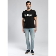 Lee Cooper London Normal Bel Dar Konik Kesim Daralan Paça Mavi Erkek Jean Pantolon