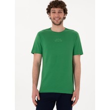 U.s. Polo Assn. Bisiklet Yaka Yeşil Erkek T-Shirt Lenhar