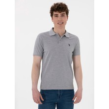 U.s. Polo Assn. Gri Melanj Erkek Polo T-Shirt GTP04