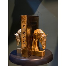 2’li Dekoratif Kubik At Başı Kitap Tutucu Biblo