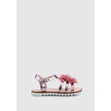 Lila Kız Çocuk Düz Sandalet