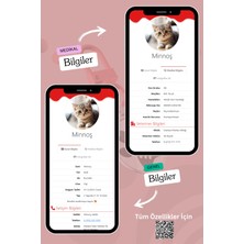 Petkay Kediler Için Akıllı Künye, Nfc Dijital Isimlik Ve Tasma Künyesi Qr Kod Künye Paslanmaz Çelik Kırmızı İsimli Kedi Tasması, Kedi İsimlik