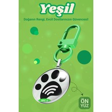 Petkay Kediler Için Akıllı Künye, Nfc Dijital Isimlik Ve Tasma Künyesi Qr Kod Künye Paslanmaz Çelik Yeşil İsimli Kedi Tasması, Kedi İsimlik