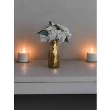 Işıltı Home Design Aynalı Cam Vazo Gold uzun Orta Boy