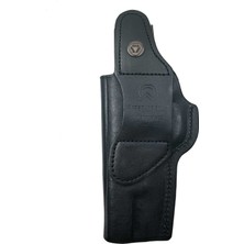 Browning Hi-Power 14lü Uyumlu Deri Silah Kılıfı Siyah Iç-Dış