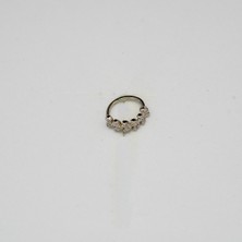 Yaprak Model Halka Paslanmaz Cerrahi Çelik Piercing… Gümüş/silver Renkli ve Şeffaf Taşlı (Targus Helix Conch Flat)
