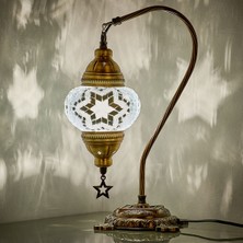 Mozaik Masaüstü Komodin Masa Lambası Türk ve Fas Hediyelik Abajur Gece Lambası (Açıklamayı Okuyunuz