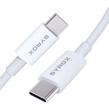 Syrox Poco C40  Yerli Üretim C146 60W Örgü Type-C Type-C Şarj Data Kablosu