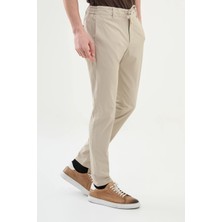 Düz Super Slim Fit Beli Lastikli Ipli Erkek Pantolon