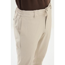 Düz Super Slim Fit Beli Lastikli Ipli Erkek Pantolon