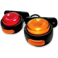 4 Adet Neon Ledli Takoz Lamba 12-24 Volt Sarı-Kırmızı