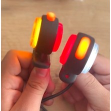 4 Adet Neon Ledli Takoz Lamba 12-24 Volt Sarı-Kırmızı