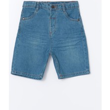 Beli Lastikli Erkek Çocuk Jean Şort