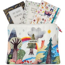 Ayza Stüdyo Pofuduk Kitap Kılıfı, Kitap Çantası, Apple iPad/tablet Aksesuar Çantası (30X25CM) - Wonderland