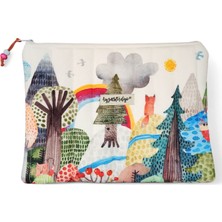 Ayza Stüdyo Pofuduk Kitap Kılıfı, Kitap Çantası, Apple iPad/tablet Aksesuar Çantası (30X25CM) - Wonderland