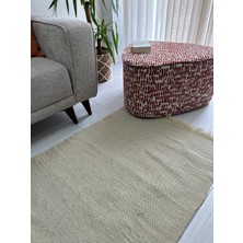 Woolart Organik Boyasız Kilim Doğal Yünlü Modern Dokuma Yıkanabilir Çift Taraflı 