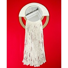 El Yapımı Cam Aynalı Dekoratif Makrome