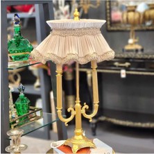 Selçuklu Abajur Altın Ayak Vizon Şapka 70X45CM.