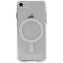  iPhone Se 2020 Kılıf Magsafe Kılıf Özellikli Mıknatıslı Kılıf  Şeffaf Silikon - Şeffaf