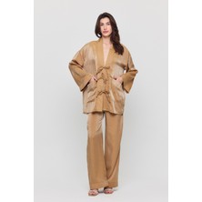 Taş Işleme Detaylı Kimono Pantolon Takım