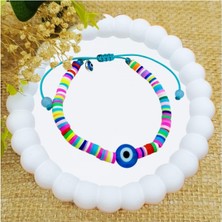 Karışık Renkli Nazar Boncuğu Çocuk Bileklik