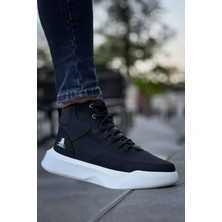 BA0318 Bağcıklı Erkek Yüksek Taban Beyaz Taban Spor Bot