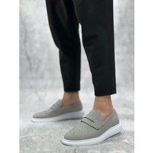 BA0355 Bağcıksız Keten Füme Klasik Corcik Erkek Ayakkabı