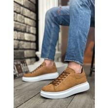 BA0547 Boa Kalın Yüksek Taban Taba Süet Bağcıklı Spor Erkek Ayakkabı