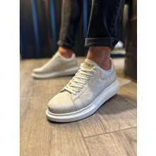 Knack Yüksek Taban Günlük Ayakkabı 044 Beyaz (Desenli)